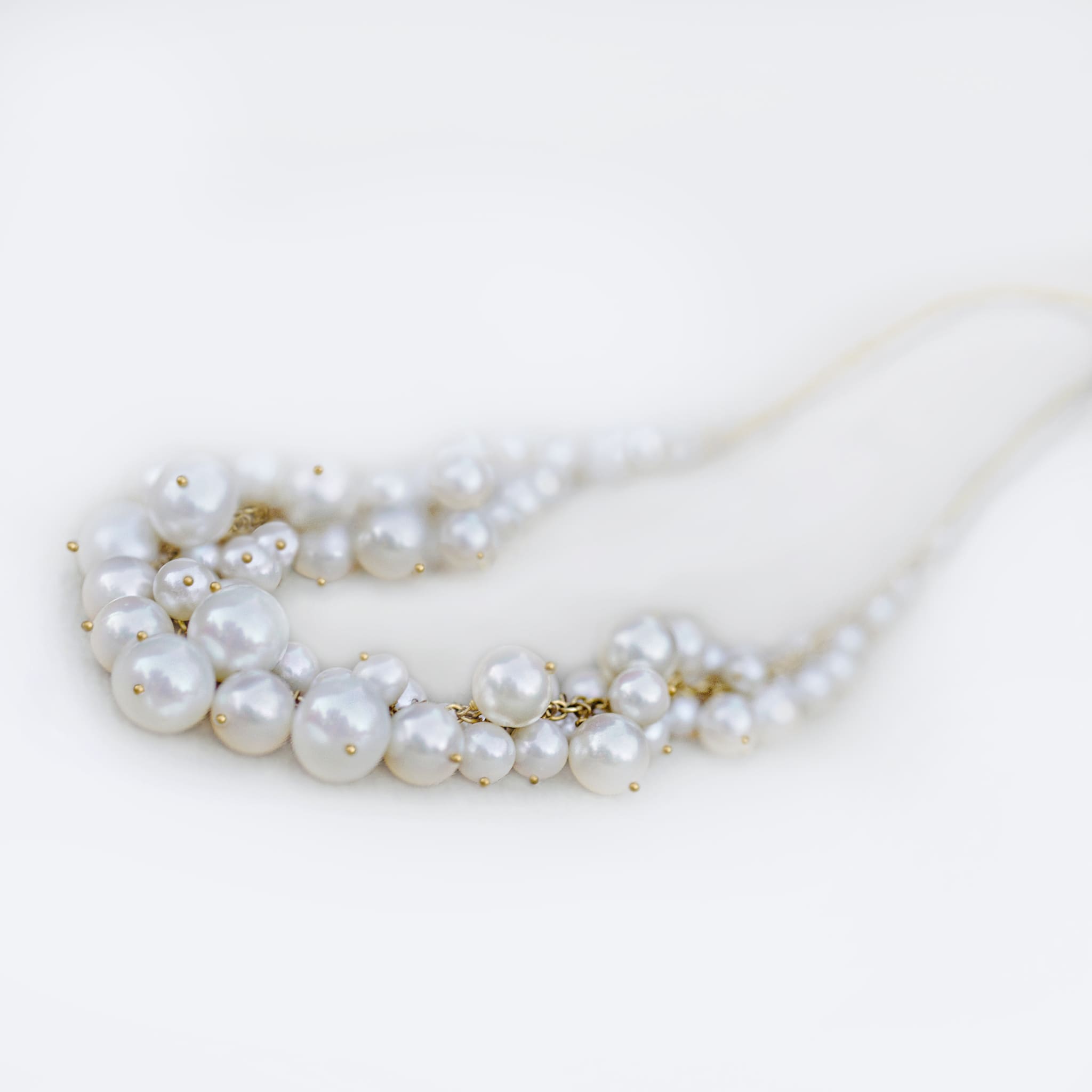 White Freshwater Pearl and Diamonds Grape Cluster Necklace – Chris Chaney